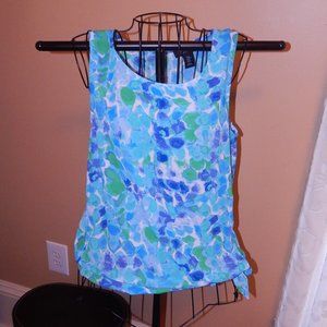 Ladies Rachel Zoe Tank Top- Blouse  ~~ Size M ~~ Multi Color Blue/Green